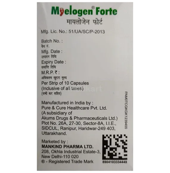 myelogen forte capsule 10's